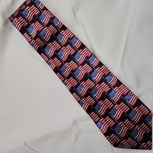 Elegant American Flag Patterned Tie